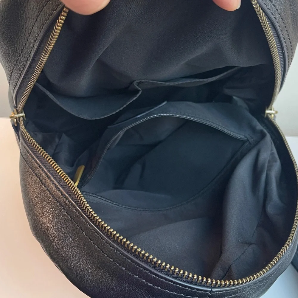 Fossil Black Genuine Leather Backpack